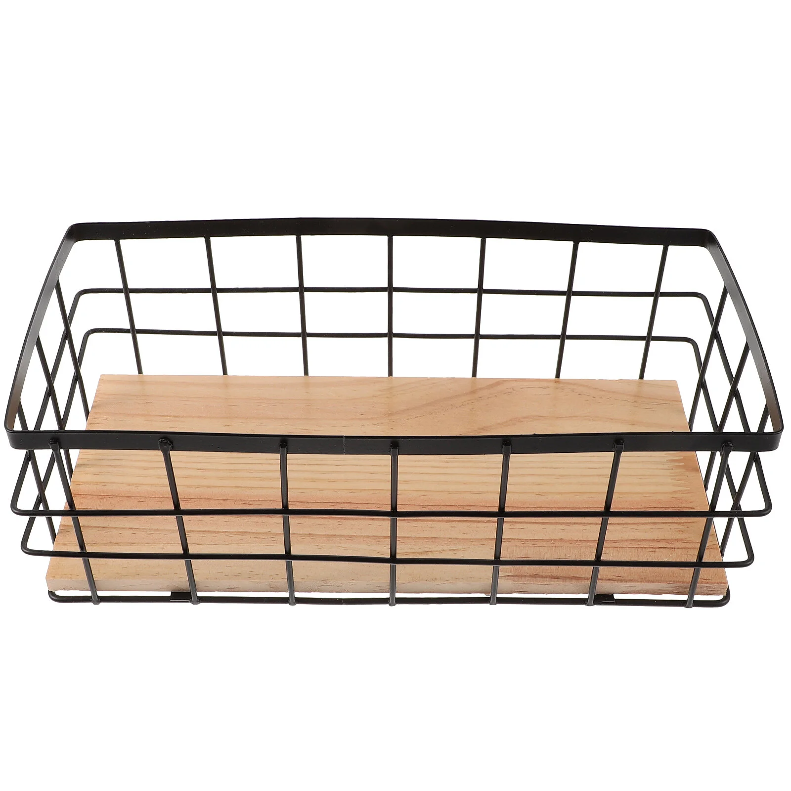 

Desk Top Shelf Stand Wire Basket Wall Sundries Organizer Metal Kitchen Seasoning Rack Wood Hanging Shower Storage