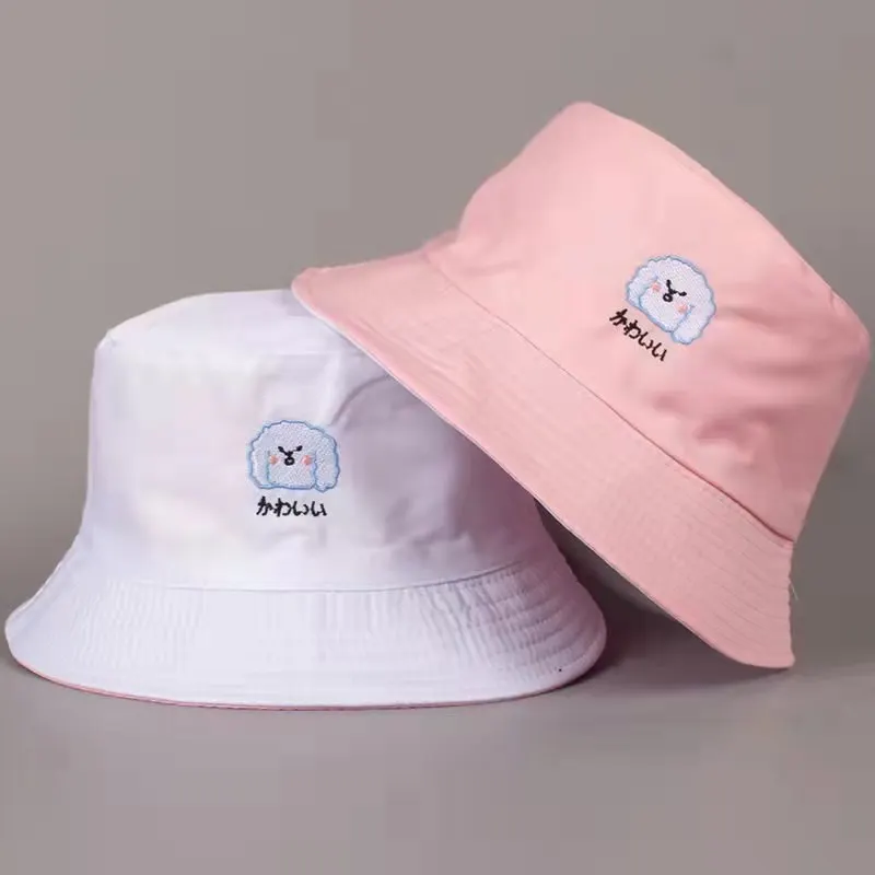 Панама с вышивкой Двусторонняя унисекс для мужчин и женщин 2022 - купить по