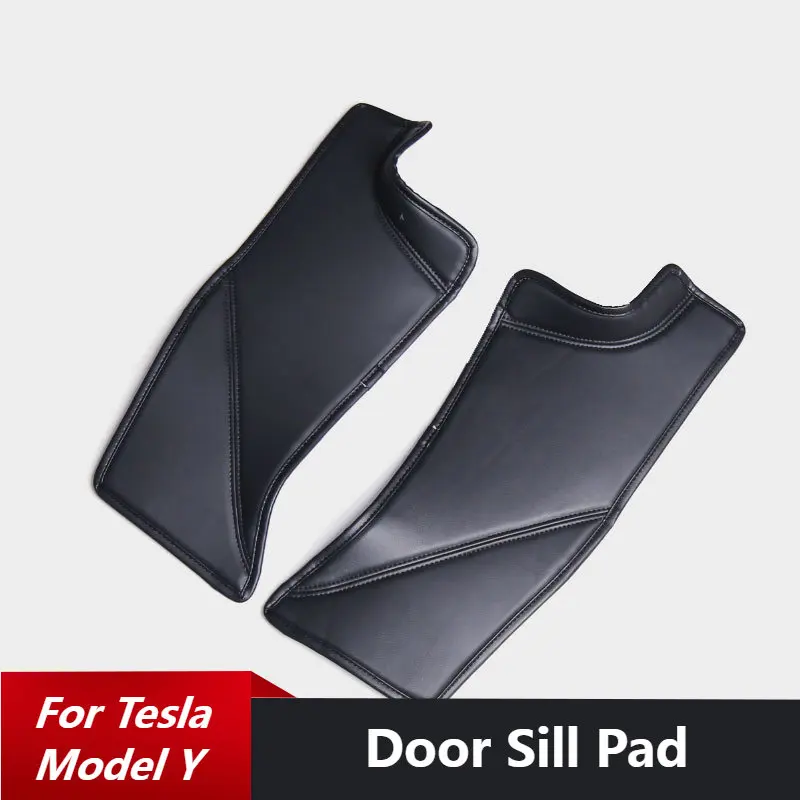 

Tesla Model Y Автомобильная задняя дверь подушка для подоконника, Противоударная накладка, кожаные защитные аксессуары, украшение, модификация и...