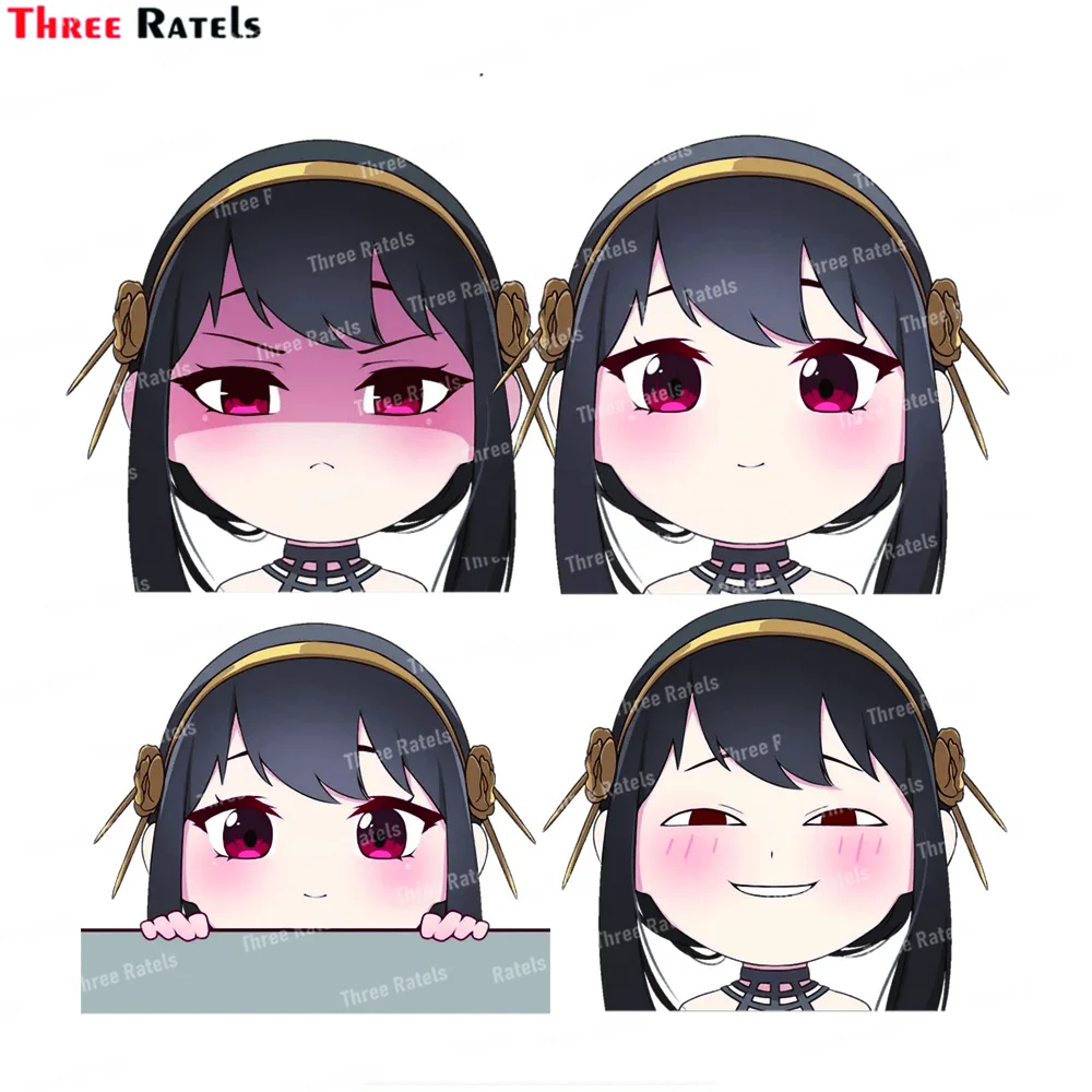 

Наклейки и наклейки Three Ratels I794 Big Spyxfamilychibi для украшения автомобильного стайлинга автомобильные аксессуары виниловый водонепроницаемый мат...