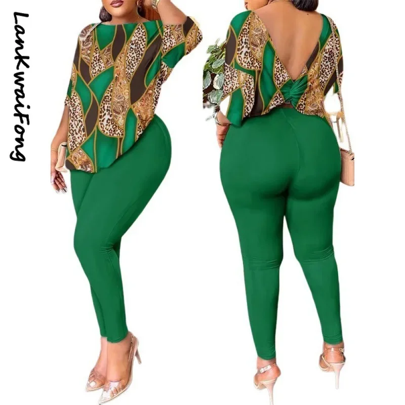 Женский Повседневный костюм свободного покроя облегающие брюки с открытой