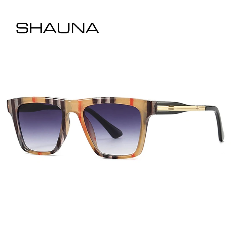 SHAUNA Ins – lunettes de soleil carrées pour femmes  tendance  dégradé  marque  styliste  UV400