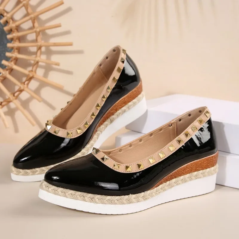 Женские туфли на плоской подошве новинка 2024 популярные классические женские