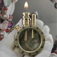 high grade handmade personality brass kerosene lighter transparent portable arc collection gift mens gift