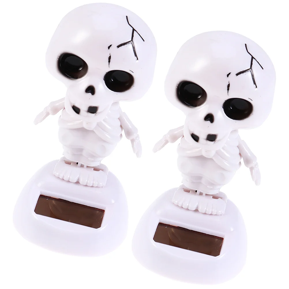 

2 Pcs Car Decorations Solar Dancing Ghost Decorate Figurine Bedroom Ornaments Halloween Figurines