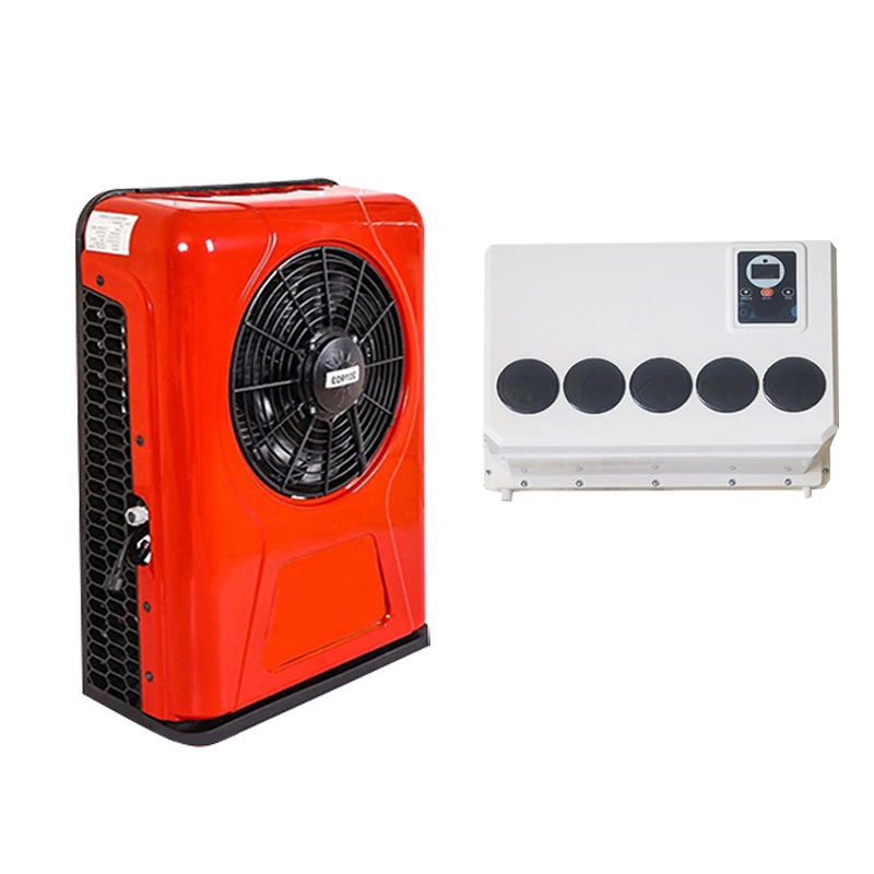 12V/24V Electric Parking Air Conditioning Refrigeration Integrated Machine Lorry Trucks Excavator Bulldozing Box Air  Conditione