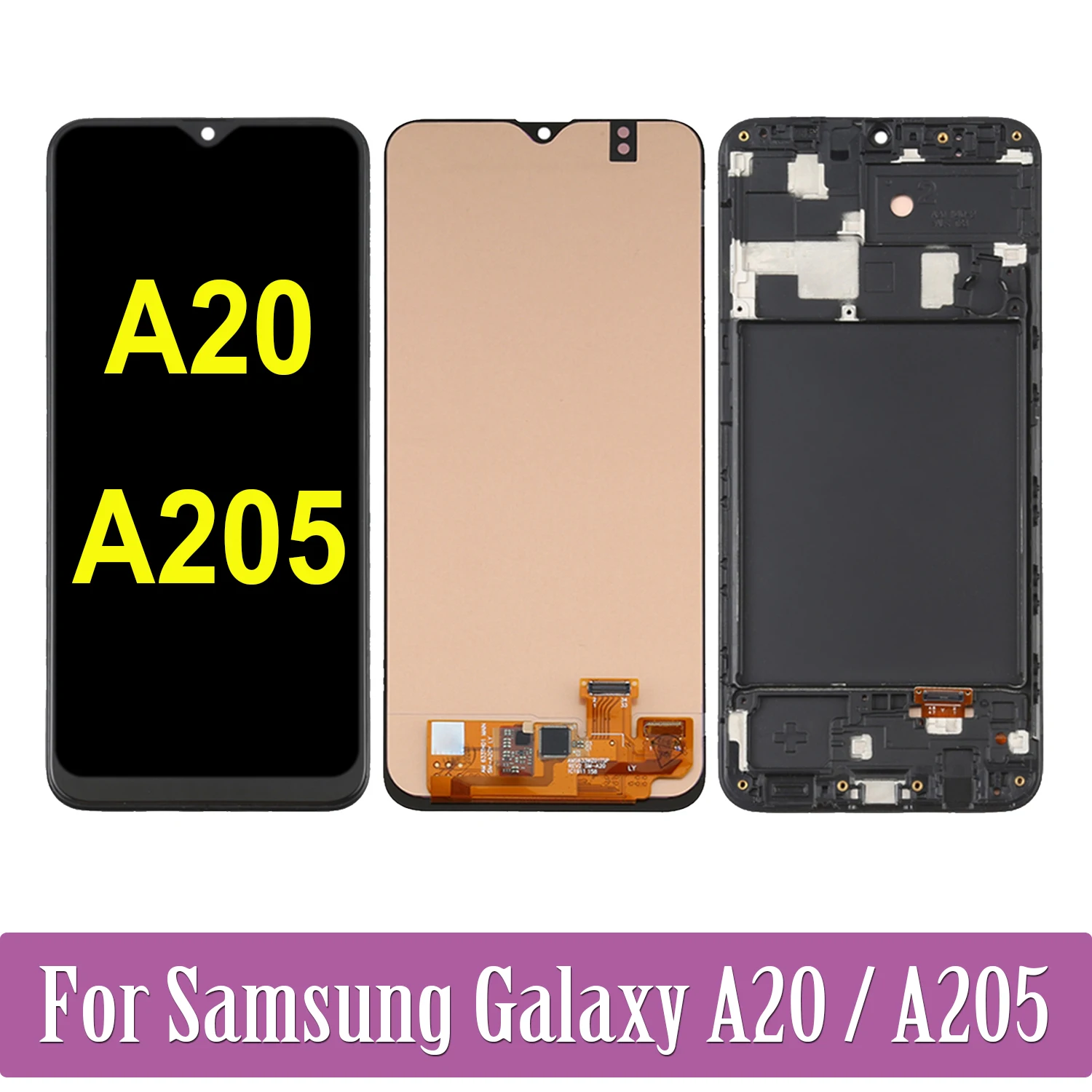 

OLED For Samsung Galaxy A20 A205 LCD Display Touch Screen Digitizer Assembly SM-A205F A205S A205W A205U A205YN LCD