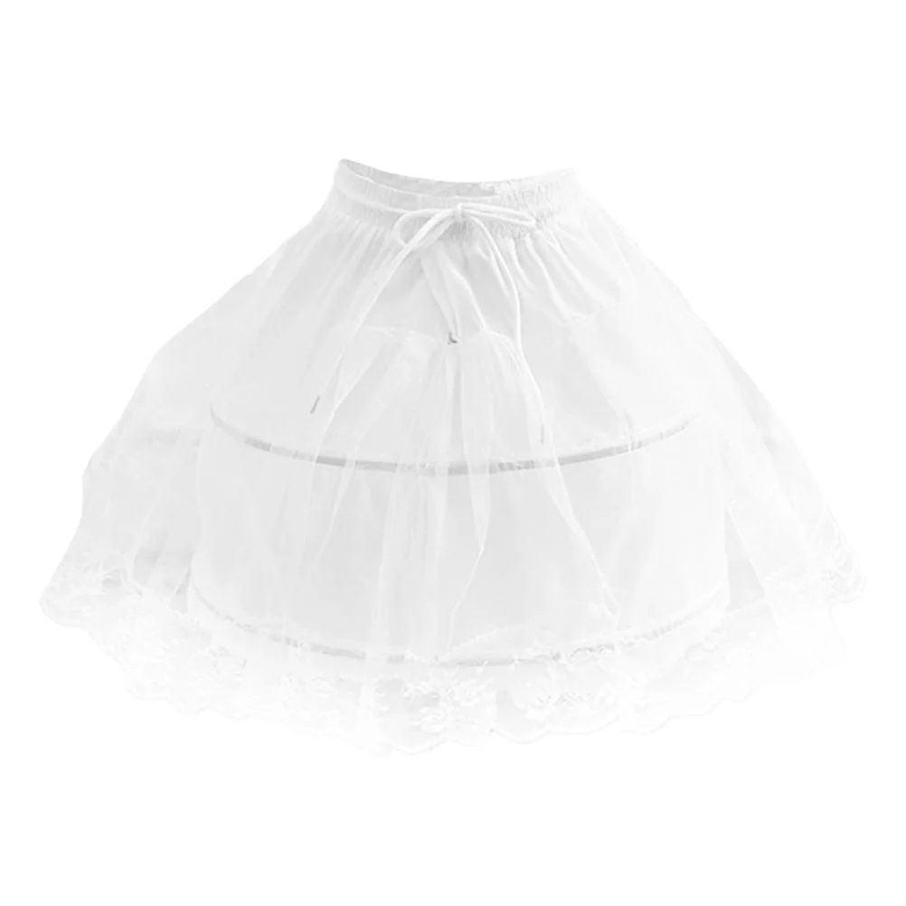 

Children's Panniers Skirt Petticoat Mesh Lining Crinoline Dress Toddler Ball Gown White Tutu Support Clothing