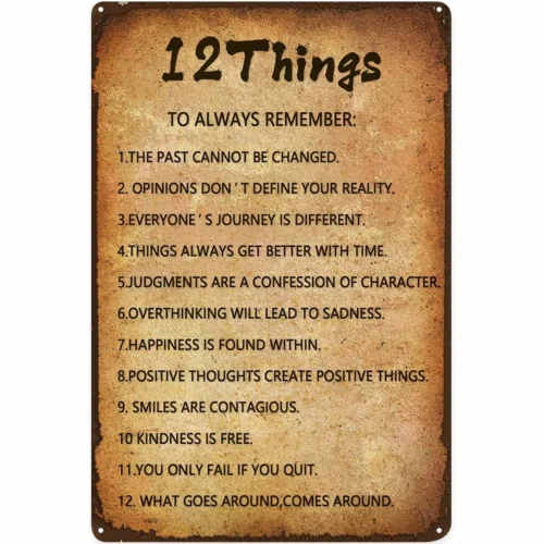 Металлический знак 12 вещей которые вам нулевой талант