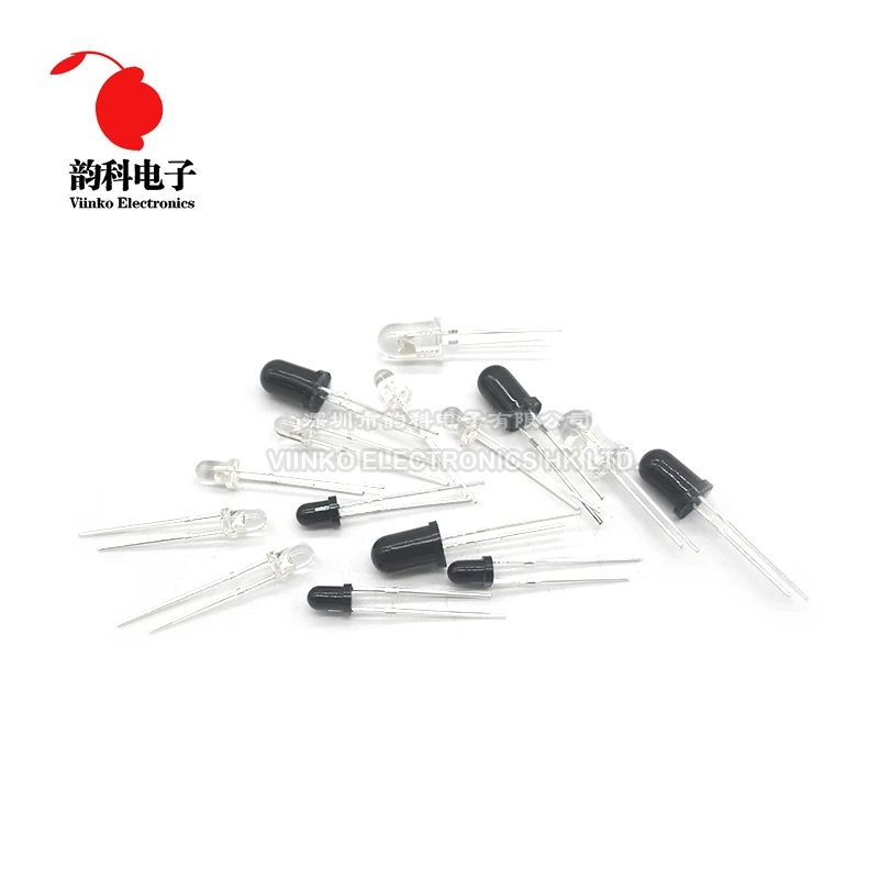 

10pairs 3mm 5mm 850nm LEDs Infrared Emitter and IR Receiver Diode Diodes for arduino