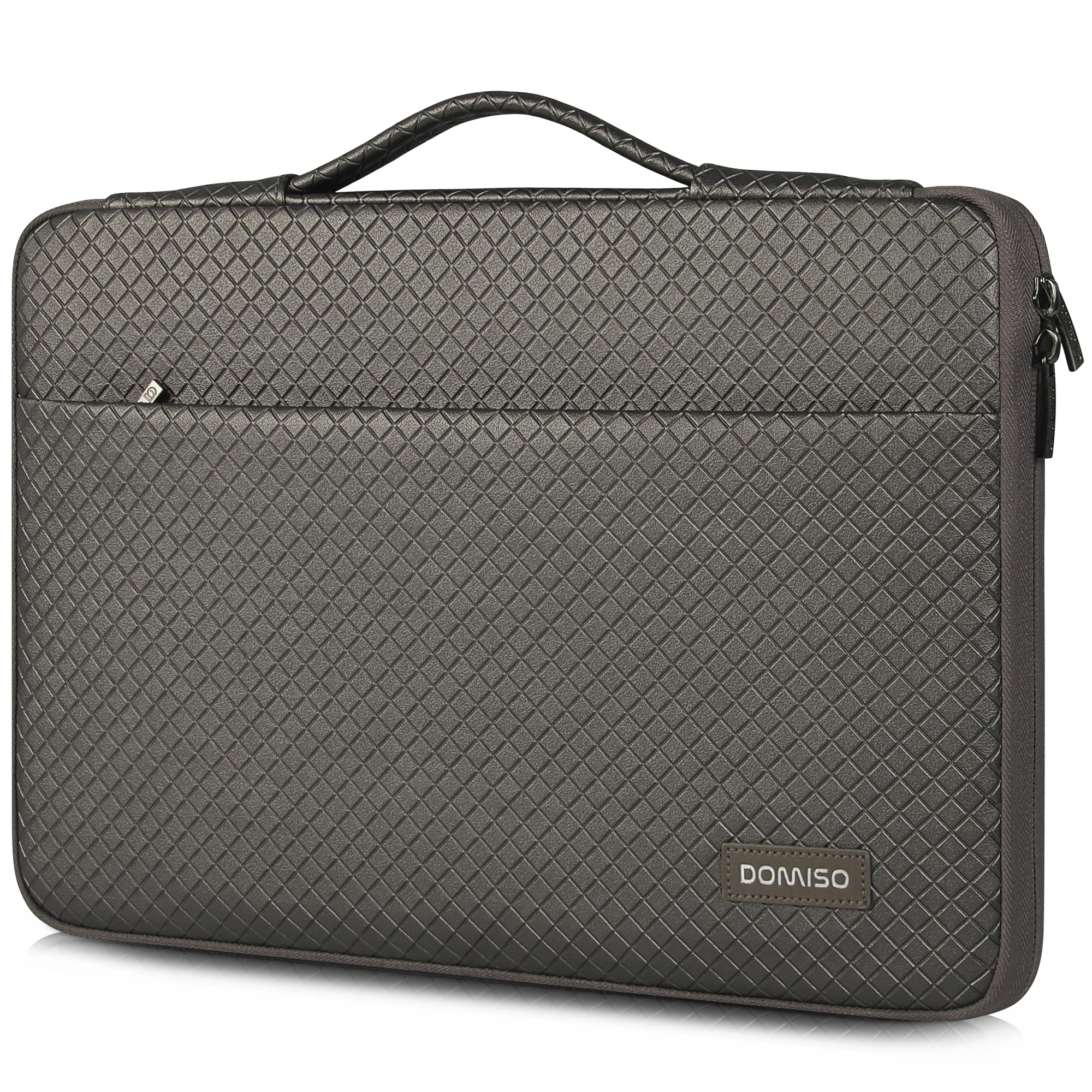 

DOMISO Bright Grey Or Black Waterproof Shookproof Laptop Sleeve Bag With Handle For 10" 11" 13" 13.3" 14" 15.6" inch Notebook