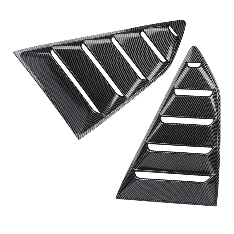 

Left Right Racing Style Rear Side Window Air Vent Louvers for 2017-2021 Chevy Camaro, ABS Carbon Fiber