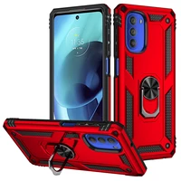 For Motorola G31 G41 G51 G71 Case Car Magnetic Ring Stand Holder Cover For Moto E20 E30 E40 Armor Shockproof Phone Cases
