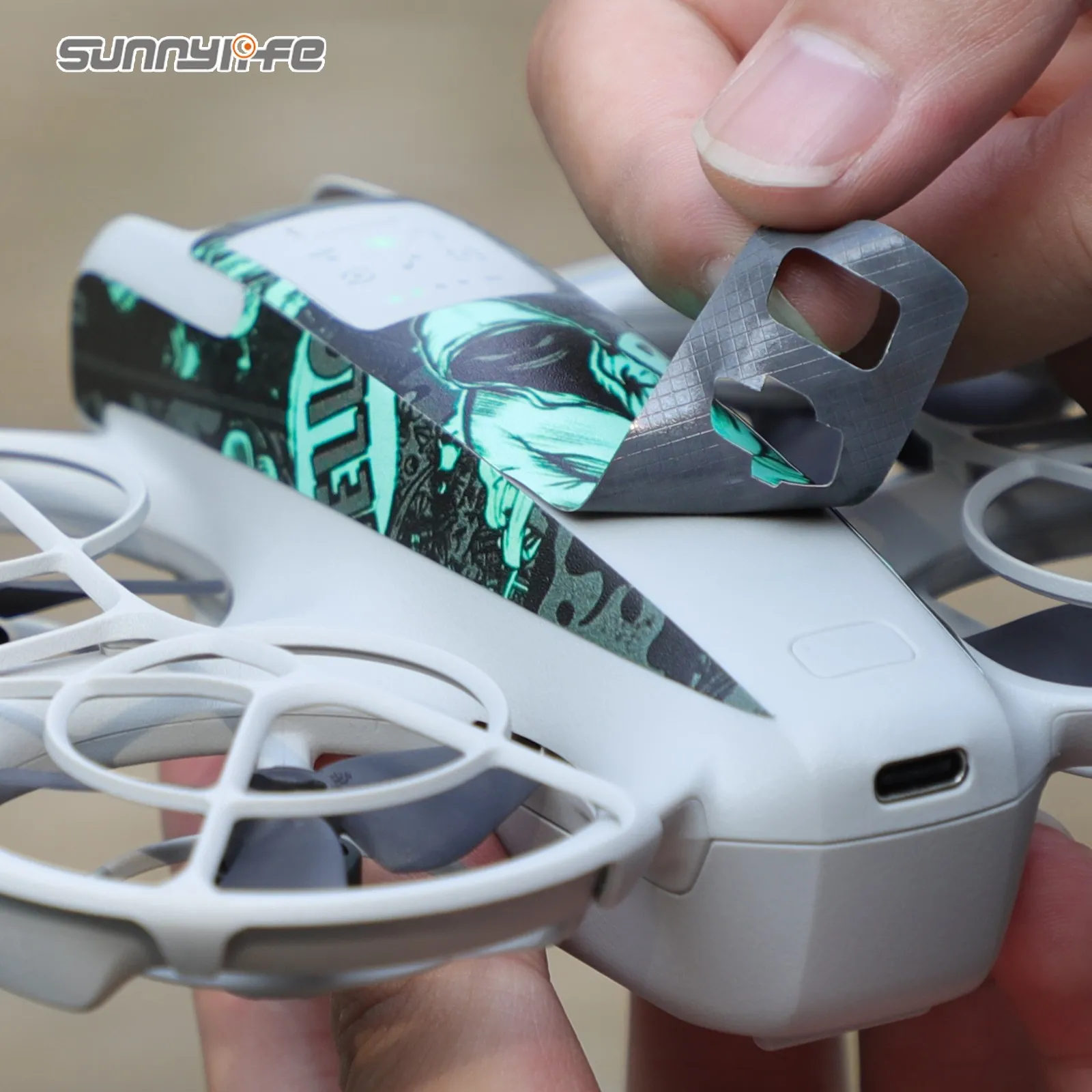 Sunnylife подходит для наклеек DJI NEO ПВХ корпус пульт дистанционного управления