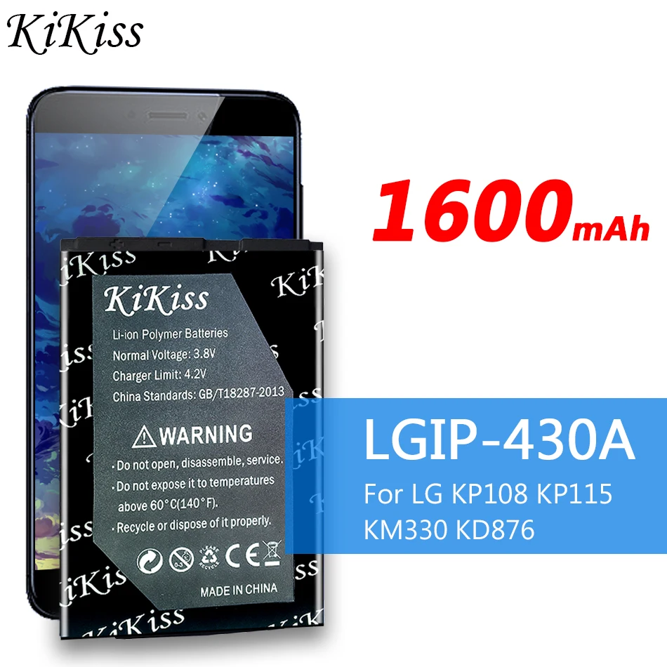 

Аккумулятор KiKiss для LG KP108 KP115 KM330 KD876