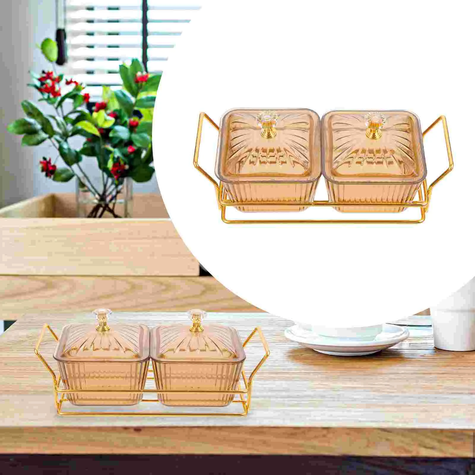 

Melon Fruit Snack Platter Food Serving Tray Display Dish Cutlery Lid Appetizer Candy Ps Home Container Dry
