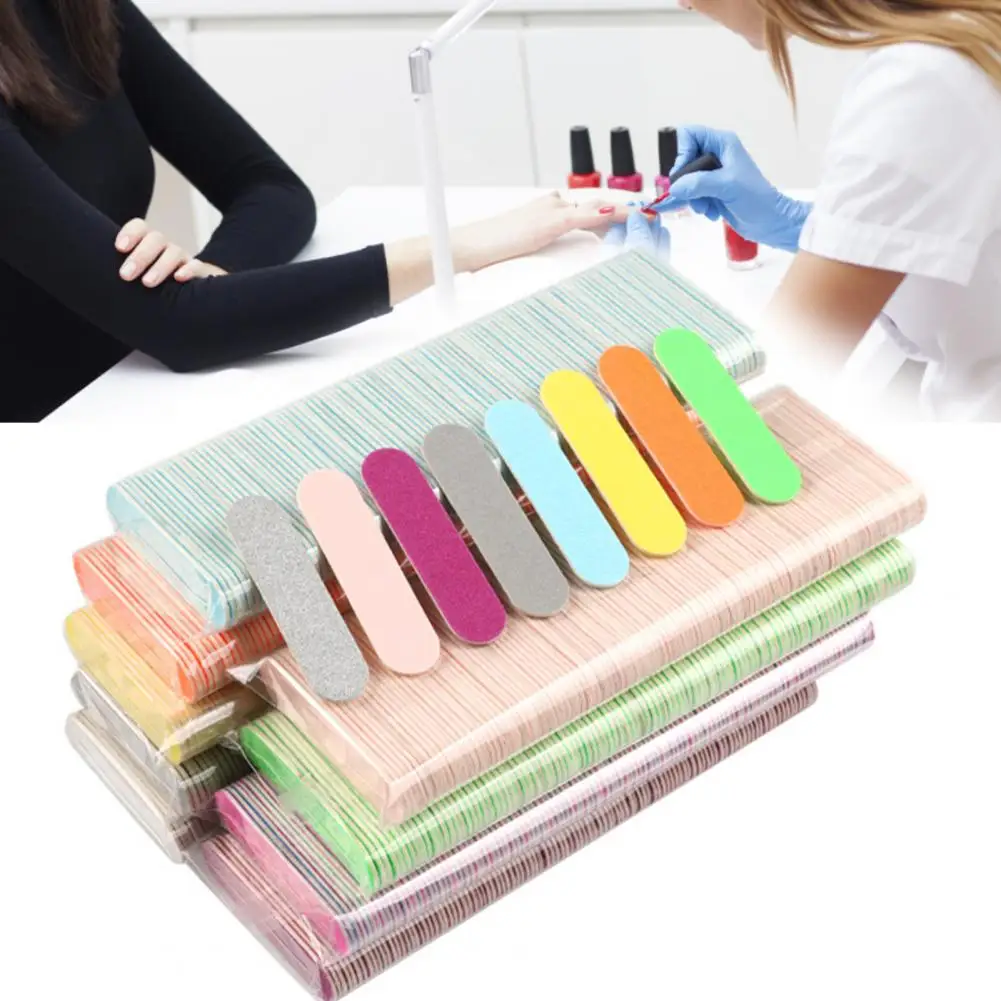 

100Pcs Nail Files Double-Sided Multifunctional Nail Care Manicure Tools Nail Art Polishing Grinding Tool Nail Supplies