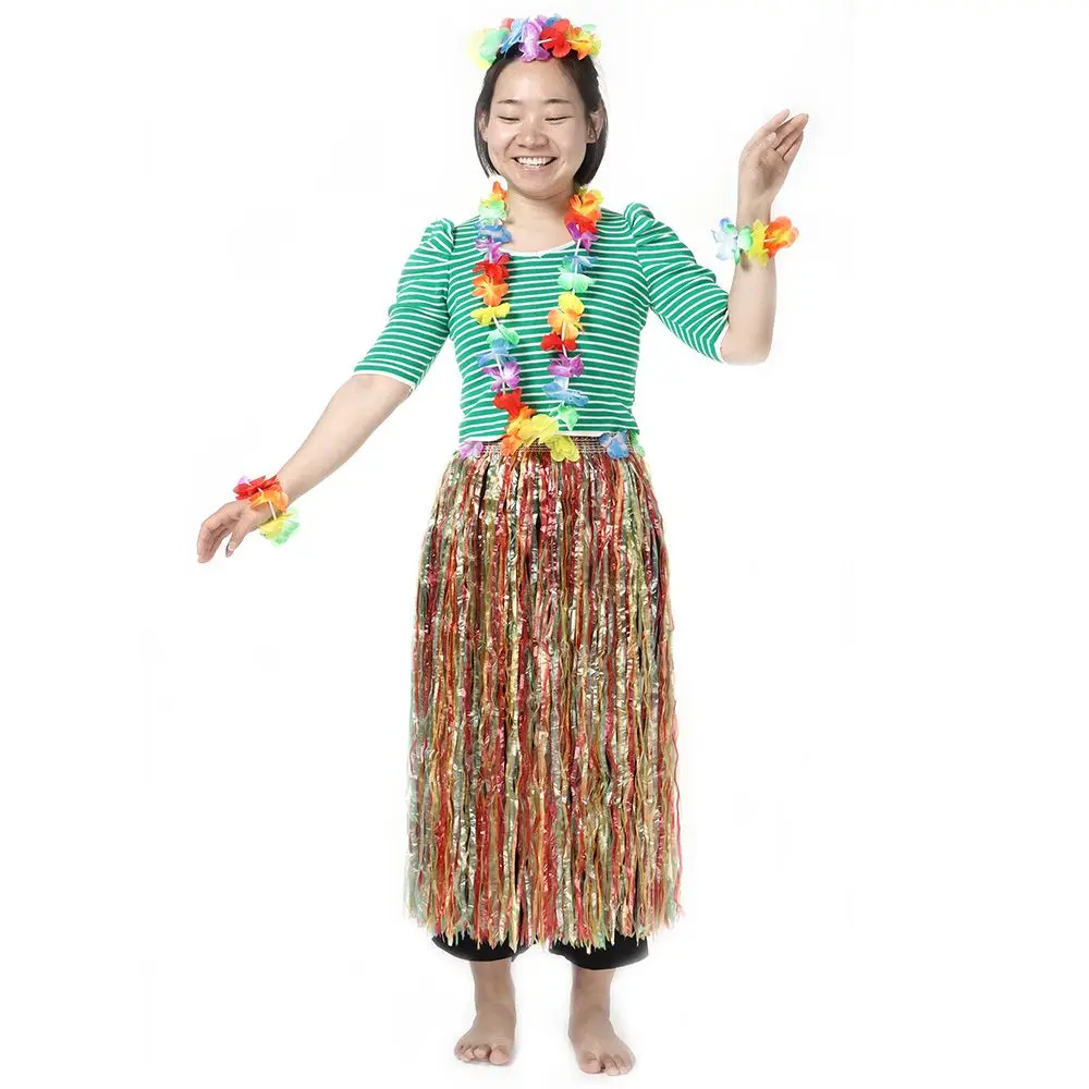 Женский Комплект Танцевального Костюма Хула С Браслетами И Юбкой-гирляндой