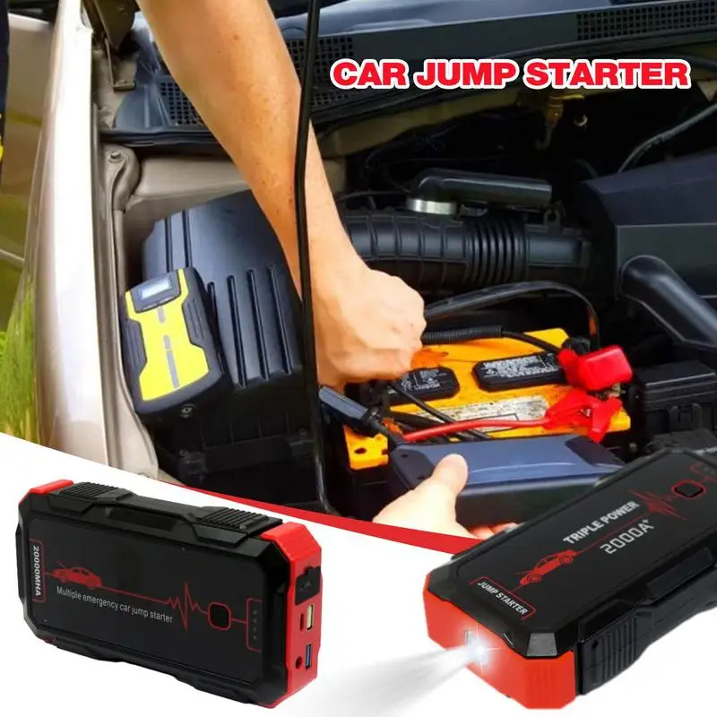 

Car Jump Starters 2000A Car Power Supply Power Bank With Led Light Portable 20000mAh Qc 3.0 USB Charger Cars Battery Starters