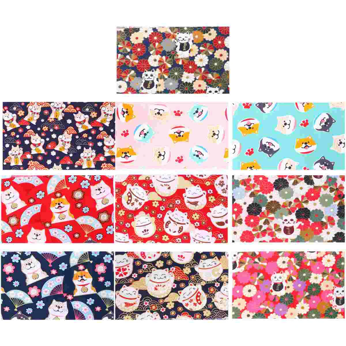 

Fabric Bundle Patchwork Cotton Squares Sewing Cloth Quilting Sheet Diy Craft Japanese Piece Printing Clothes Scrapbooking