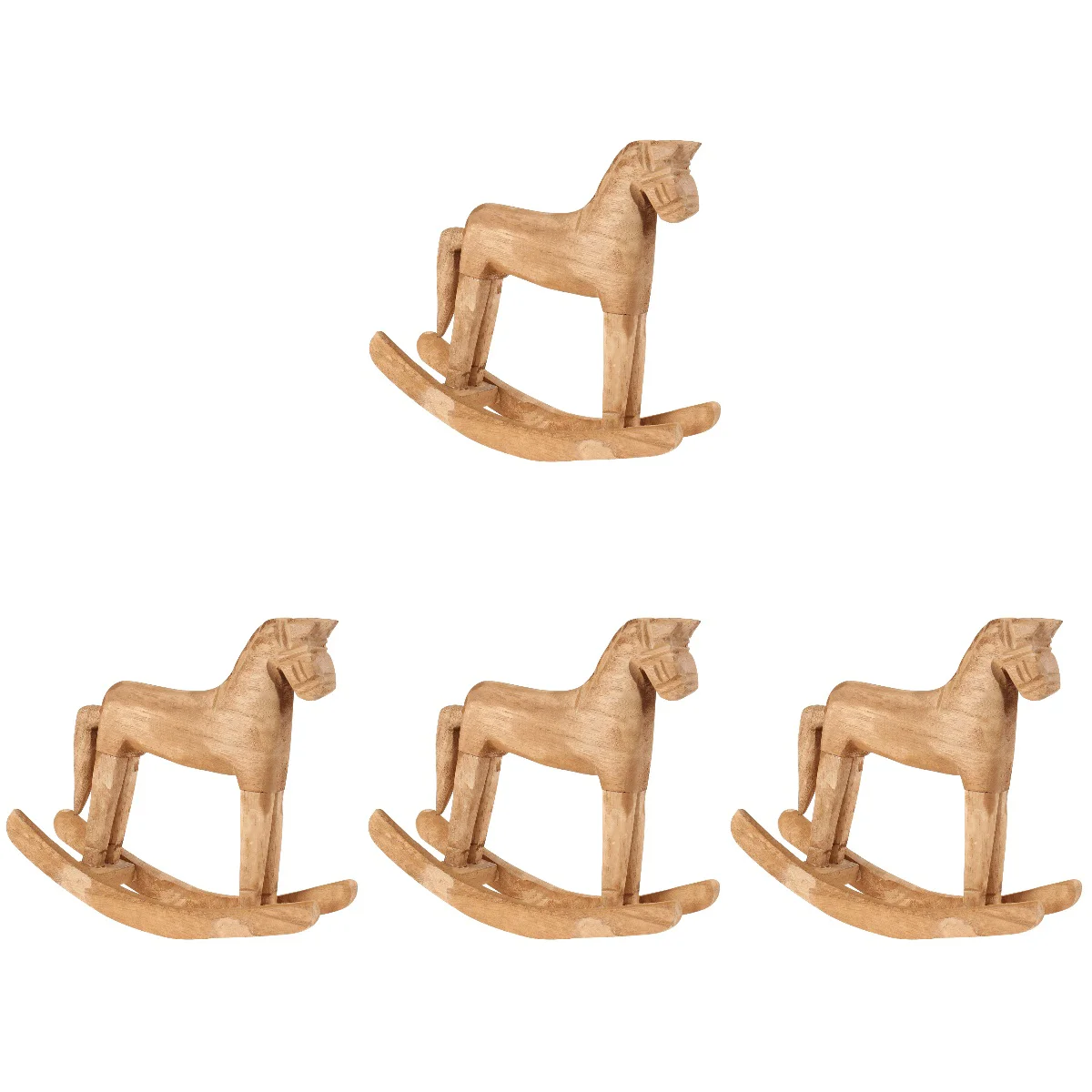 

4x Kids Rocking Horse Rocking Horse Decor Table Decor Toddler Rocking Horse Wood Rocking Horse for Toddlers