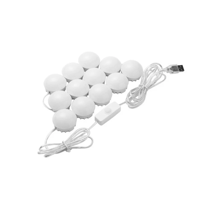 

Usb Dimmable Hollywood Led Vanity Mirror Light Kit For Makeup Dressing, 12 Bulbs