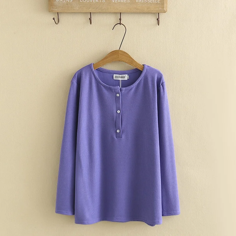 

Women's Cotton&Knitted t-Shirts Long Sleeved Muslimah Fashion Tops Large Size Spring Summer Top