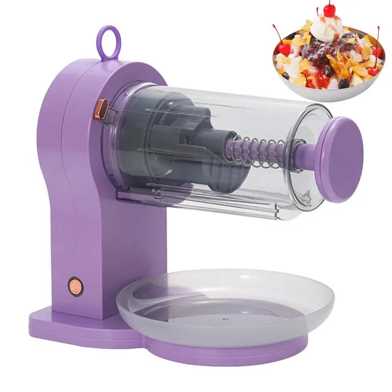 

Electric Snow Cone Machine Automatic Ice Crusher Household Shaved Ice Machine Commercial Ice Shaver Crusher With 2 Ice Cube Mold