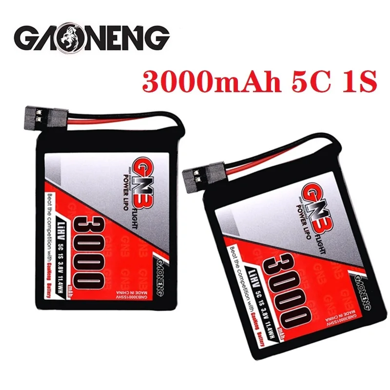 

2PCS/SET GNB HV LiPo Battery 3.8V 1S 3000mAh MAX 5C for Sanwa MT-44 FH4T Remote Controller
