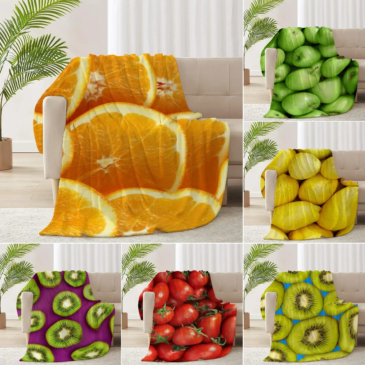 

Fruits Throw Blanket Good Gifts Choice Lightweight Super Soft Comfortable Suitable for Sofa Living Room Bedroom Couch King Size