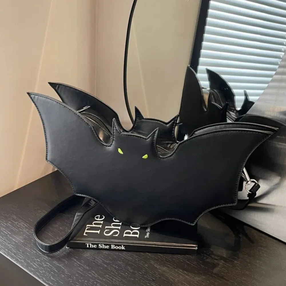 Повседневная сумка через плечо из искусственной кожи с рисунком летучей мыши