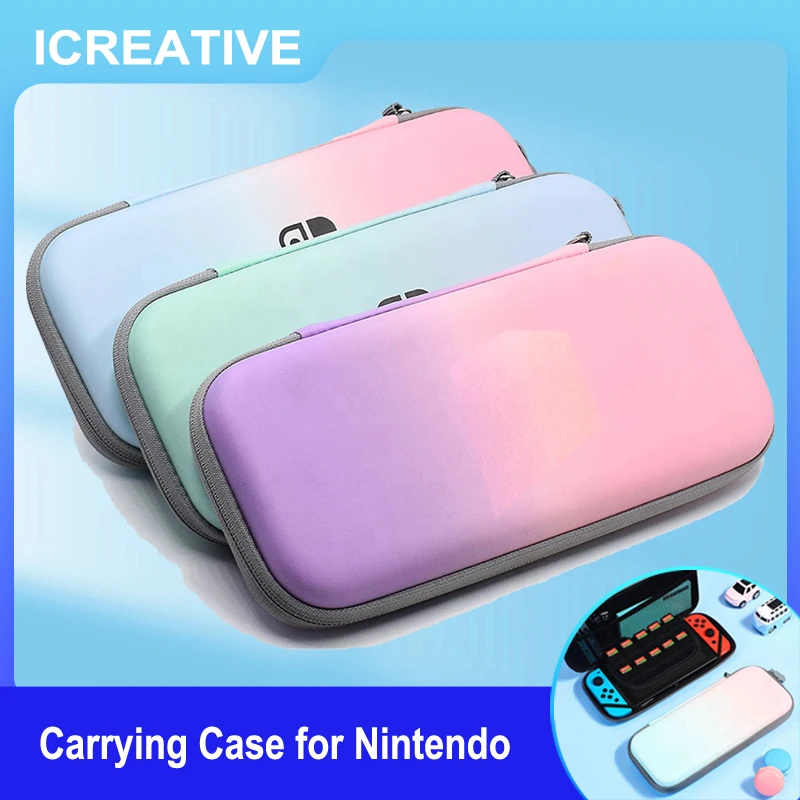 

Carrying Case for Nintendo Switch Protective Case Cover Storage Bag PU Gradient for Switch OLED Travel Portable Pouch Accessory
