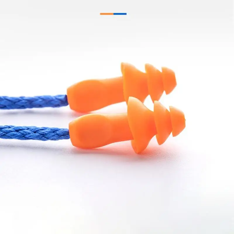 Водонепроницаемые мягкие беруши силиконовые шнуровые многоразовые для защиты