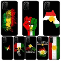 kurdistan flag phone case for xiaomi redmi poco f1 f2 f3 x3 pro m3 9c 10t lite nfc black cover silicone back prett mi 10 ultra c