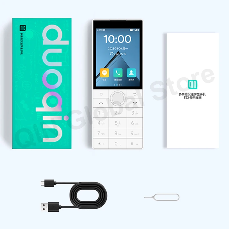 Qin F22 Touch Screen No Camera Phone Wifi 2.8 Inch 2GB 16GB MTK6739 Bluetooth 1700mAh Battery 480*640 Smart Global Version Phone