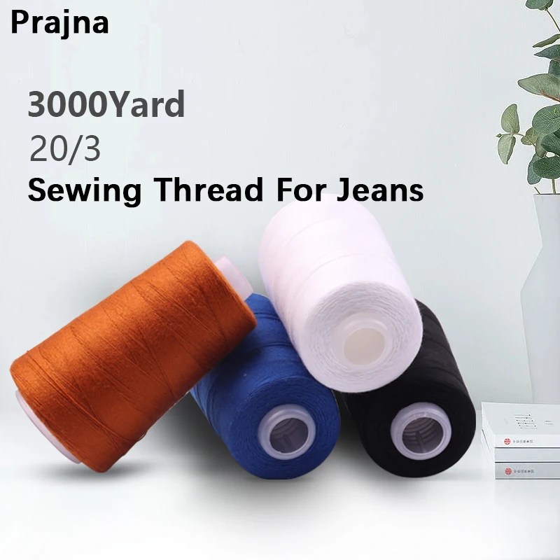 

3000Y 20S/3 Polyester Sewing Thread For Industrial Sewing Machine Thread Extra Strong Thread For Sewing Threads For Jeans