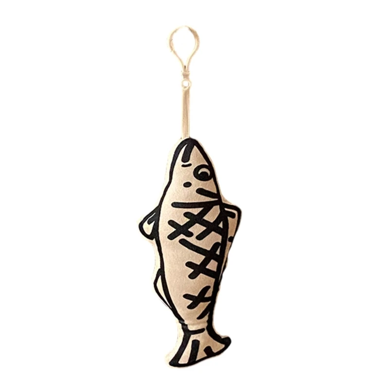 

Cartoon Plush Fish Keychain With Fun Fish Keyring for Women Men Key Holder Plush Animal Keychain Jewelry Keyring 517F