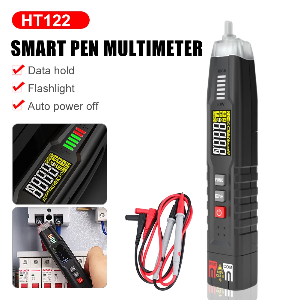 

NEW Digital Pen Type Multimeter DC AC Voltage Tester Smart Multi-meter Voltmeter NCV Phase Sequence Auto Ranging Multimetre