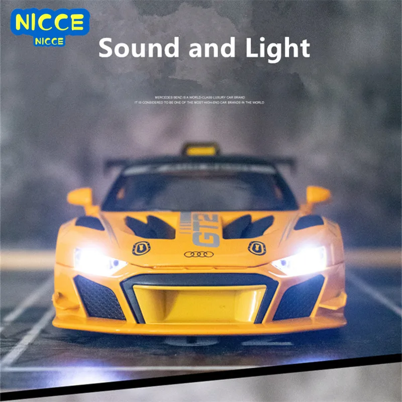 

Модель автомобиля из сплава Nicce 1:24 AUDI R8 GT2 LMS, модель литая металлическая дорога, модель искусственной коллекции, подарки для детей, A432