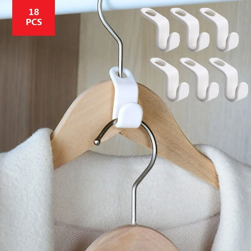 

Multi-function Wardrobe Space-saving Hanger Hook Coat Hook Plastic Closet Stack Hanger Rack Bedroom Storage Wardrobe Organizer