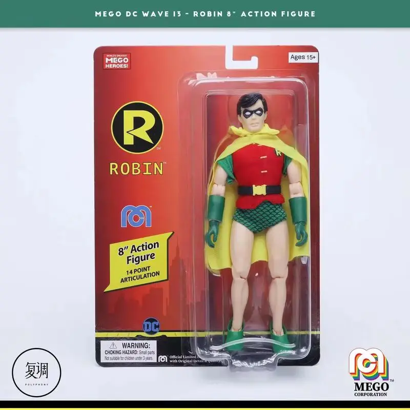 Mego Dc Batman Robin 8-дюймовая фигурка Коллекционная модель игрушки подарки