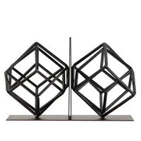 bookend nordic creative geometric office book stand study desktop bookcase decoration wrought iron bookcase fake book