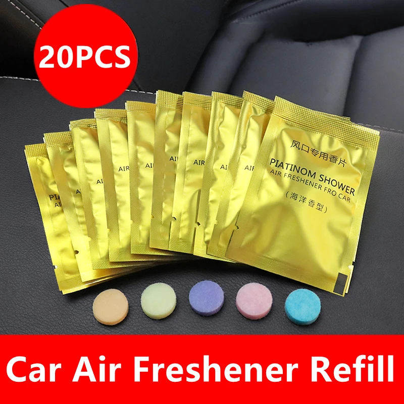 

Car Air Fresheners Refills Car Air Vent Clip Flavor Replacement Set Solid Fragrance Scent Air Freshener Refill Tablets Auto Part