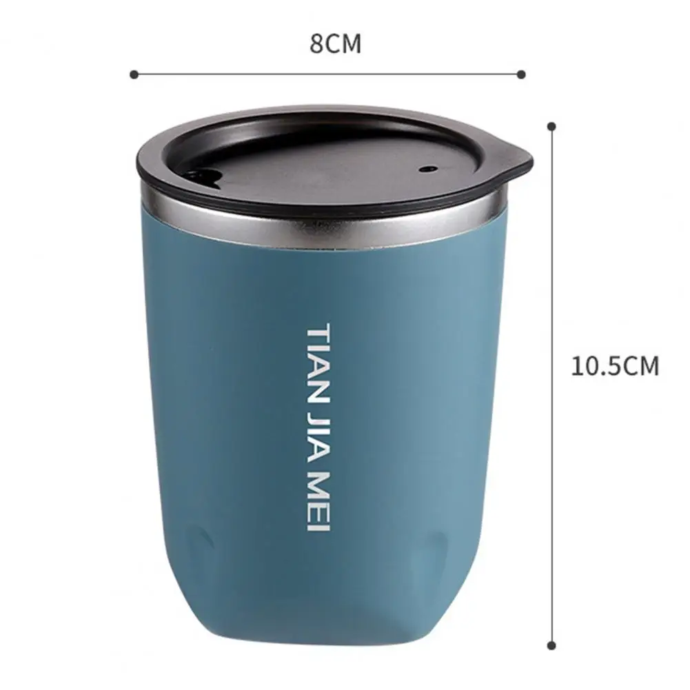 

Insulated Mug Convenient Portable Non-slip Clear Letter Print Water Cup Home Use Water Cup Thermal Bottle