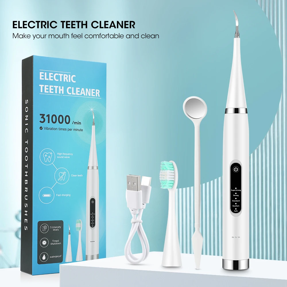 

Portable Electric Dental Calculus Remover Tooth Polisher Scaler Tartar Plaque Stains Removal Oral Teeth Cleaner Whitening
