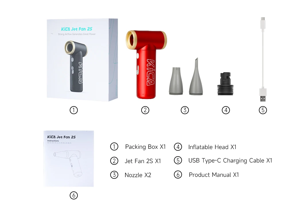 

VILTROX KICA JetFan 2S портативный вентилятор