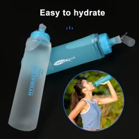 tpu outdoor sports soft water bag marathon running folding water bottle water bottle