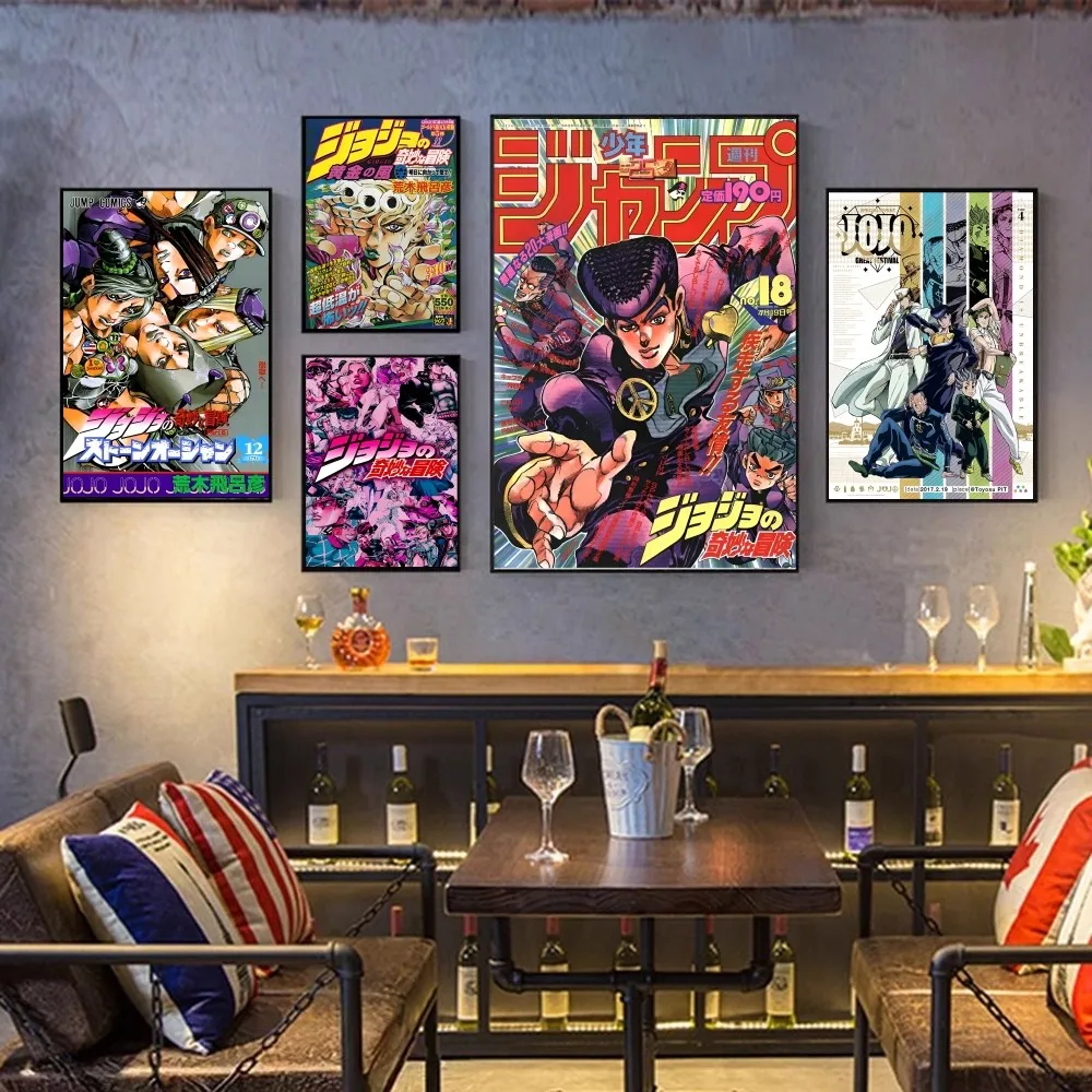 Аниме JoJos невероятные приключения DIY липкий плакат водостойкая бумажная наклейка