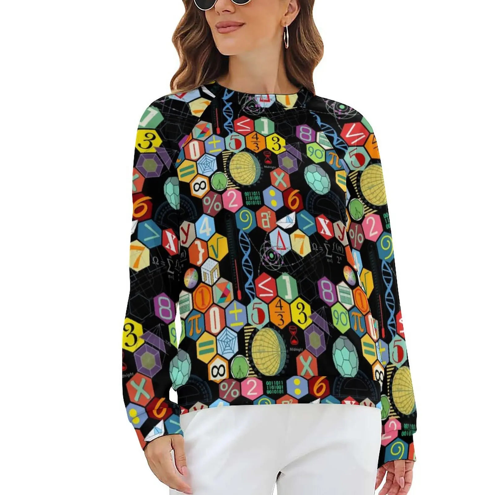 

Толстовка Женская с длинным рукавом и графическим принтом, в стиле оверсайз