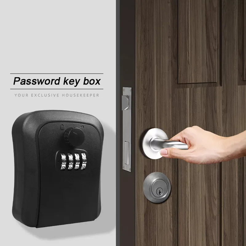 

Mount Key Safe Lock Box Home Office Security Storage Combination Lock Box for Outside Garage Indoor Outdoor Key Holder